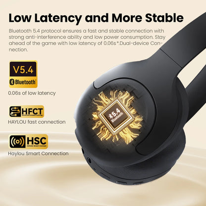 S30 Wireless Bluetooth 5.4 Headphones 43Db Adaptive Noise Cancelling Headsets 40Mm Driver 80H Playtime Earphones
